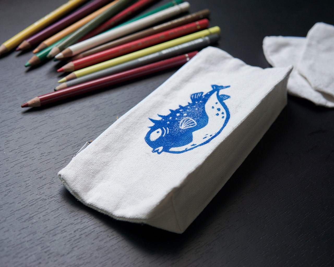 Judgy Puffy ✸ Handprinted Mini Pouch