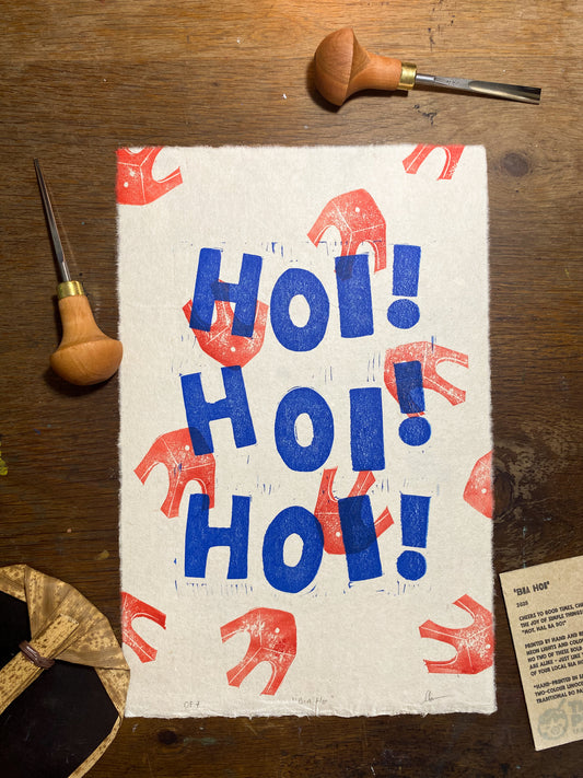 Bia Hơi ✸ Linocut A4 Print