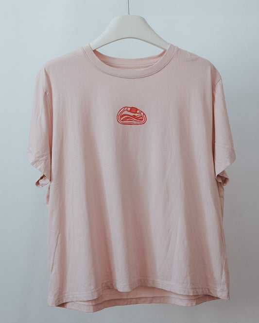 Rock Climbing "Climb On" ✸ Hand-printed Women Boxy T-Shirt