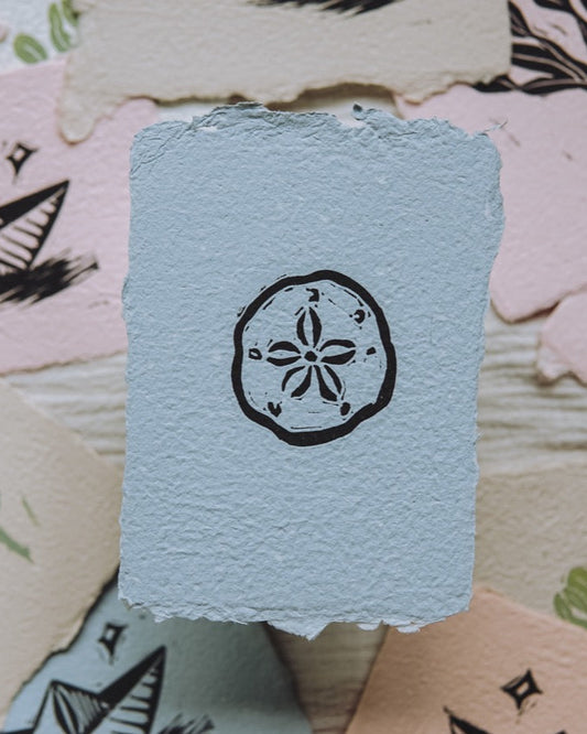 Sand Biscuit ✸ Linocut A7 Print