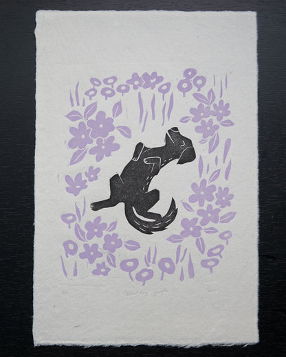 Good Boy ✸ Linocut A4 Print